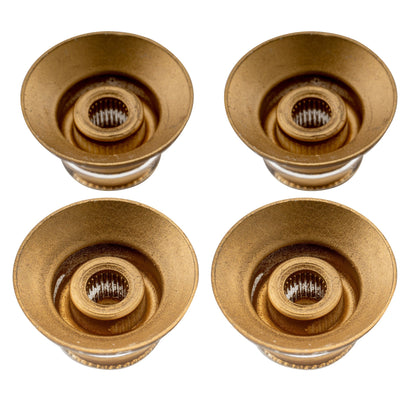 Musiclily Pro Left Handed Inch Size Fine 24-Spline Top Hat Bell Knobs Tone Volume Control Knobs for USA LP SG Style Electric Guitar, Set of 4
