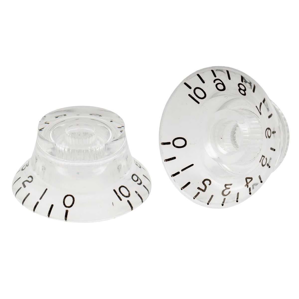 Musiclily Pro Left Handed Inch Size Fine 24-Spline Top Hat Bell Knobs Tone Volume Control Knobs for USA LP SG Style Electric Guitar, Set of 4