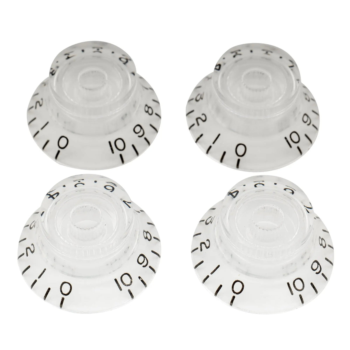 Musiclily Pro Left Handed Inch Size Fine 24-Spline Top Hat Bell Knobs Tone Volume Control Knobs for USA LP SG Style Electric Guitar, Set of 4