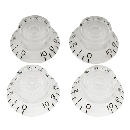 Musiclily Pro Left Handed Inch Size Fine 24-Spline Top Hat Bell Knobs Tone Volume Control Knobs for USA LP SG Style Electric Guitar, Set of 4