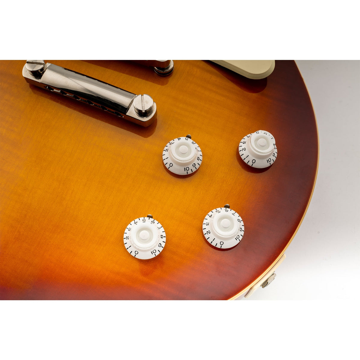 Musiclily Pro Left Handed Inch Size Fine 24-Spline Top Hat Bell Knobs Tone Volume Control Knobs for USA LP SG Style Electric Guitar, Set of 4