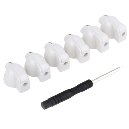 Musiclily Pro 1/4 Inch Universal Fitting Solid Knobs Guitar Amplifier Effect Pedal Chicken Head Pointer Knobs with Set Screw, Set of 6