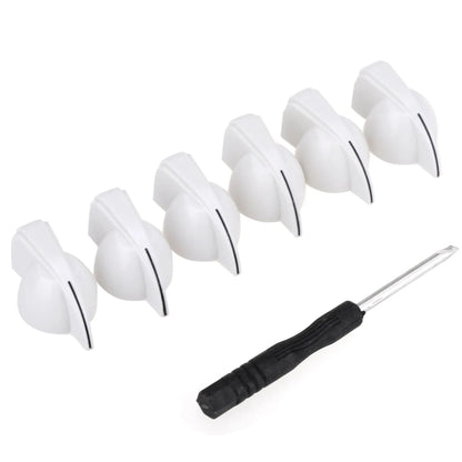 Musiclily Pro 1/4 Inch Universal Fitting Solid Knobs Guitar Amplifier Effect Pedal Chicken Head Pointer Knobs with Set Screw, Set of 6
