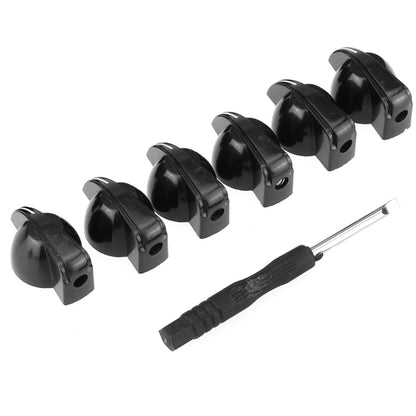 Musiclily Pro 1/4 Inch Universal Fitting Solid Knobs Guitar Amplifier Effect Pedal Chicken Head Pointer Knobs with Set Screw, Set of 6