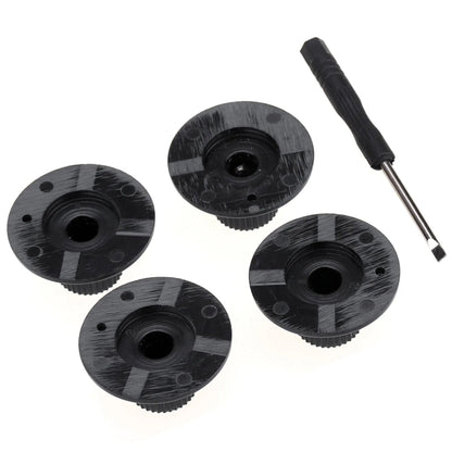 Musiclily Pro 1/4 Inch Universal Fitting Solid Knobs Guitar 2 Tone 2 Volume Amplifier Effect Pedal Witch Hat Skirted Knobs Set