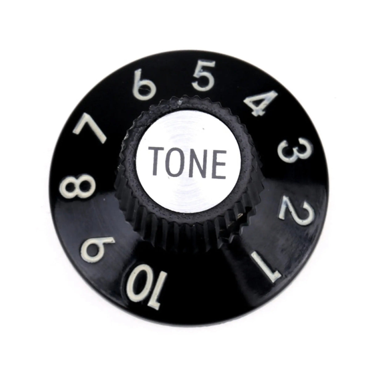 Musiclily Pro 1/4 Inch Universal Fitting Solid Knobs Guitar 2 Tone 2 Volume Amplifier Effect Pedal Witch Hat Skirted Knobs Set