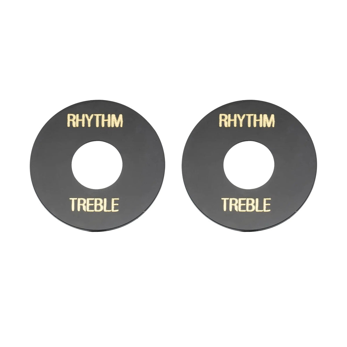 Musiclily Pro Self Adhesive Guitar Toggle Switch Plate LP Washer Rhythm Treble Ring with Words