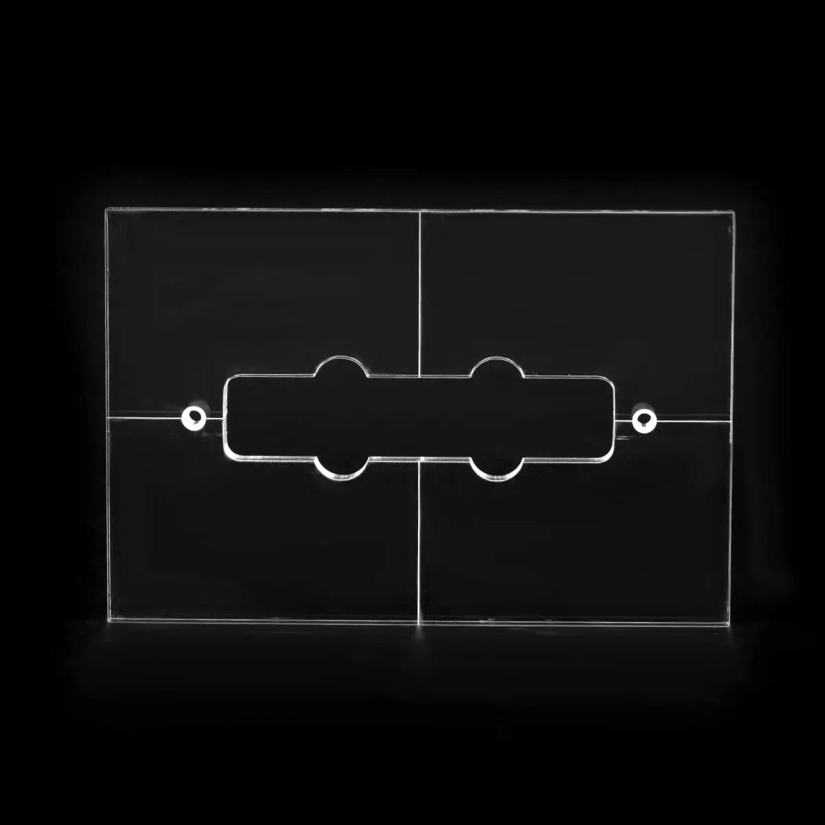 Musiclily Pro CNC Accurate Acrylic Pickup Routing Templates Set for Standard Jazz Bass Neck and Bridge Pickup