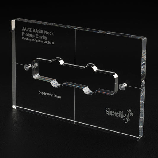 Musiclily Pro CNC Accurate Acrylic Pickup Routing Template for Standard Jazz Bass Neck Pickup