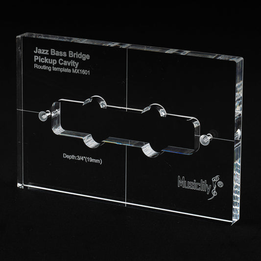 Musiclily Pro CNC Accurate Acrylic Pickup Routing Template for Standard Jazz Bass Bridge Pickup