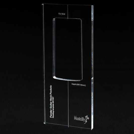 Musiclily Pro CNC Accurate Acrylic Guitar Neck Routing Templates for Standard Strat/Jaguar/Jazzmaster/Mustang