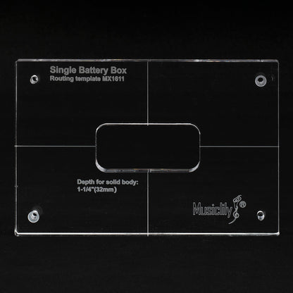 Musiclily Pro CNC Accurate Acrylic Single Battery Box Routing Templates