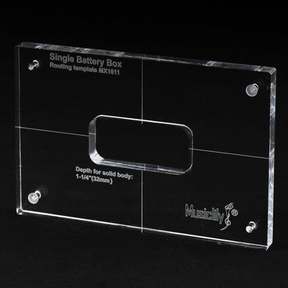 Musiclily Pro CNC Accurate Acrylic Single Battery Box Routing Templates