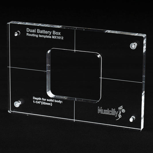 Musiclily Pro CNC Accurate Acrylic Dual Battery Box Routing Templates