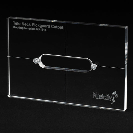 Musiclily Pro CNC Accurate Acrylic Neck Pickup Routing Templates for Standard Tele Guitar Pickguard