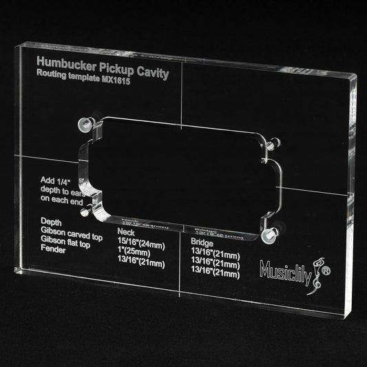 Musiclily Pro CNC Accurate Acrylic Humbucker Pickup Routing Template for Electric Guitar Body