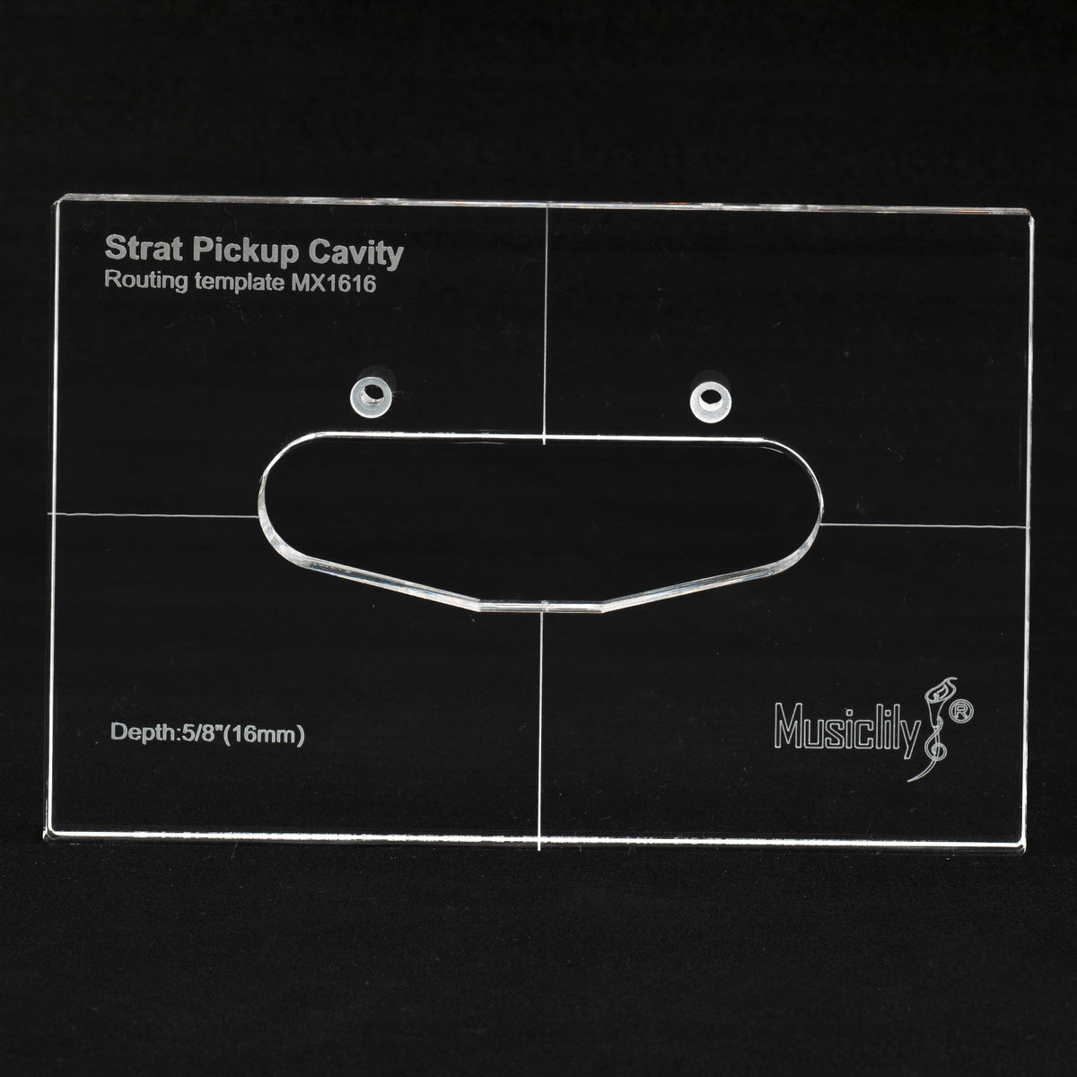 Musiclily Pro CNC Accurate Acrylic Single-coil Pickup Routing Template for Standard Strat Guitar Body