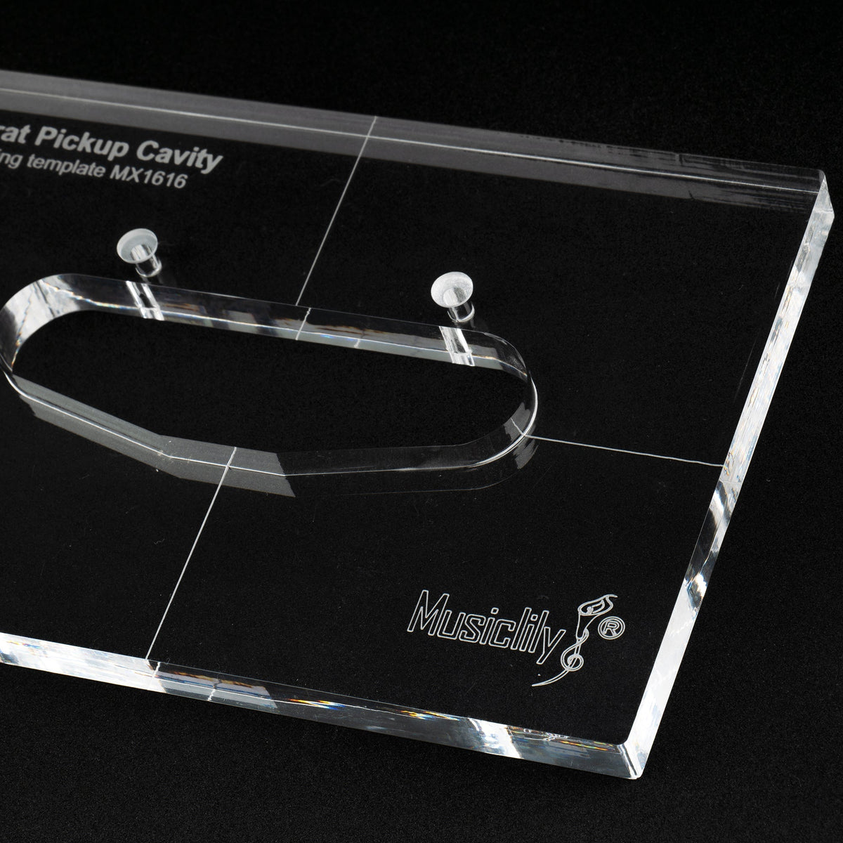 Musiclily Pro CNC Accurate Acrylic Single-coil Pickup Routing Template for Standard Strat Guitar Body