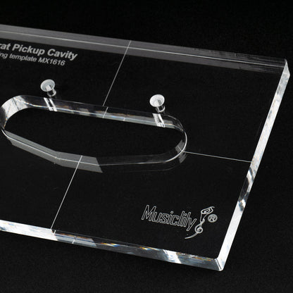 Musiclily Pro CNC Accurate Acrylic Single-coil Pickup Routing Template for Standard Strat Guitar Body