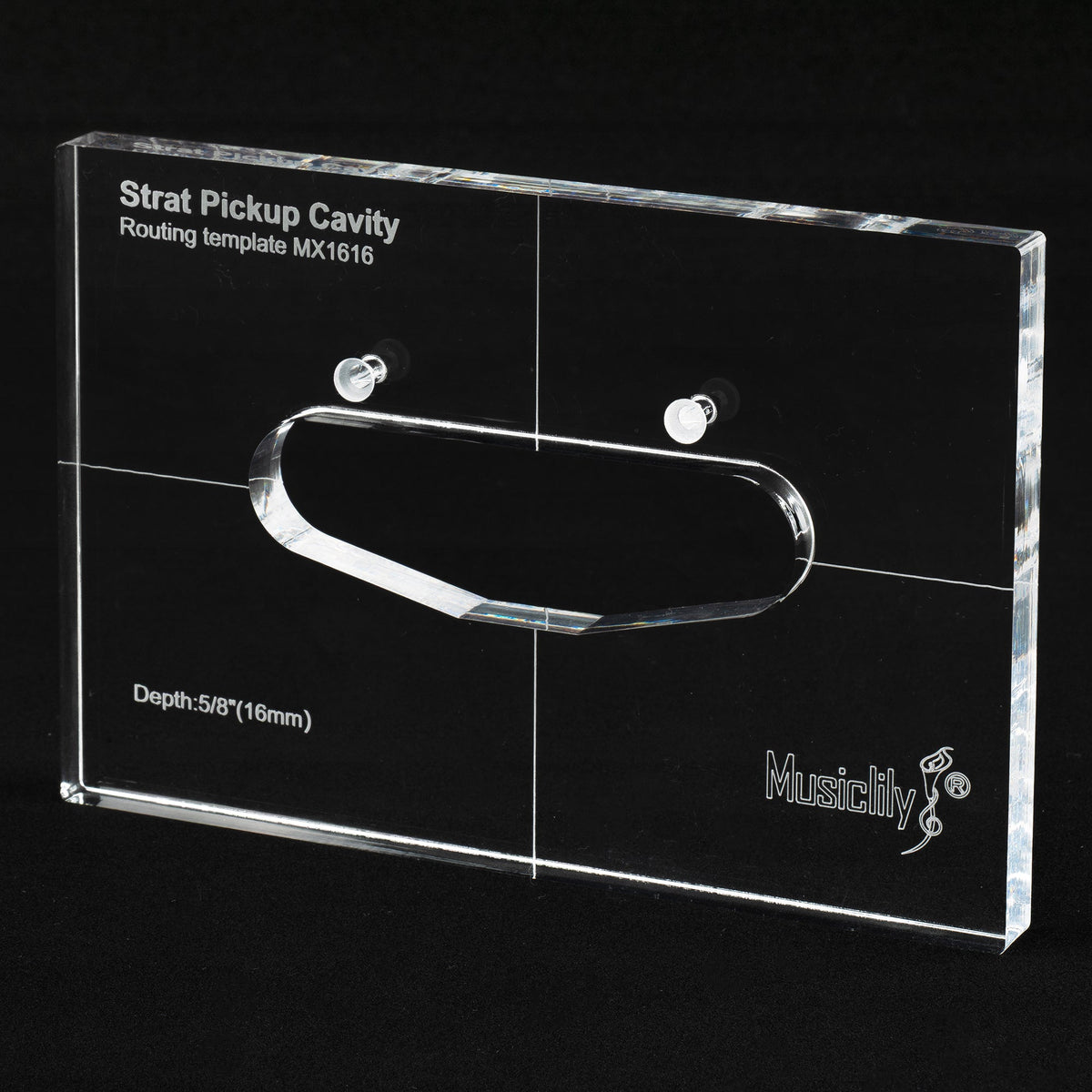 Musiclily Pro CNC Accurate Acrylic Single-coil Pickup Routing Template for Standard Strat Guitar Body