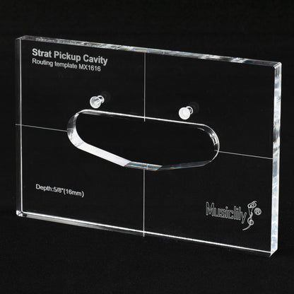 Musiclily Pro CNC Accurate Acrylic Single-coil Pickup Routing Template for Standard Strat Guitar Body