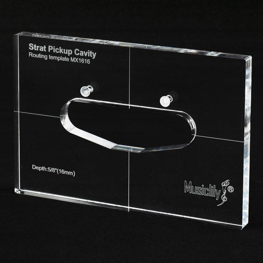 Musiclily Pro CNC Accurate Acrylic Single-coil Pickup Routing Template for Standard Strat Guitar Body