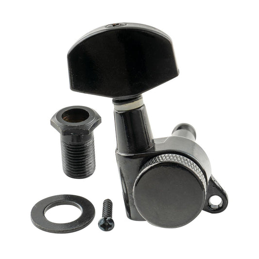 Musiclily Pro R15J-14 Single 15:1 Ratio Full Sealed Locking Machine Head Bass Side Tuner Tuning Peg Key with Big Hex Button 45 Degree Screw for Acoustic Electric Guitar