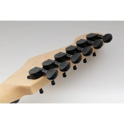Wilkinson 6-in-line E-Z-LOK Vintage Oval Button Guitar Tuners Machine Heads Tuning Pegs Keys Set for Fender Strat/Tele Style Electric Guitar