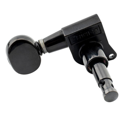 Wilkinson Single 19:1 Ratio E-Z-LOK Full Sealed Machine Head Bass Side Tuner Tuning Peg Key with Vintage Oval Button for Strat Tele Style Electric Guitar