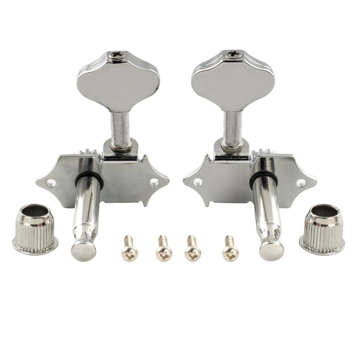 Wilkinson 3R3L 19:1 Ratio Open Gear Machine Heads Tuners Tuning Pegs Keys with Butterbean Button for Acoustic Electric Guitar
