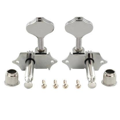Wilkinson 3R3L 19:1 Ratio Open Gear Machine Heads Tuners Tuning Pegs Keys with Butterbean Button for Acoustic Electric Guitar