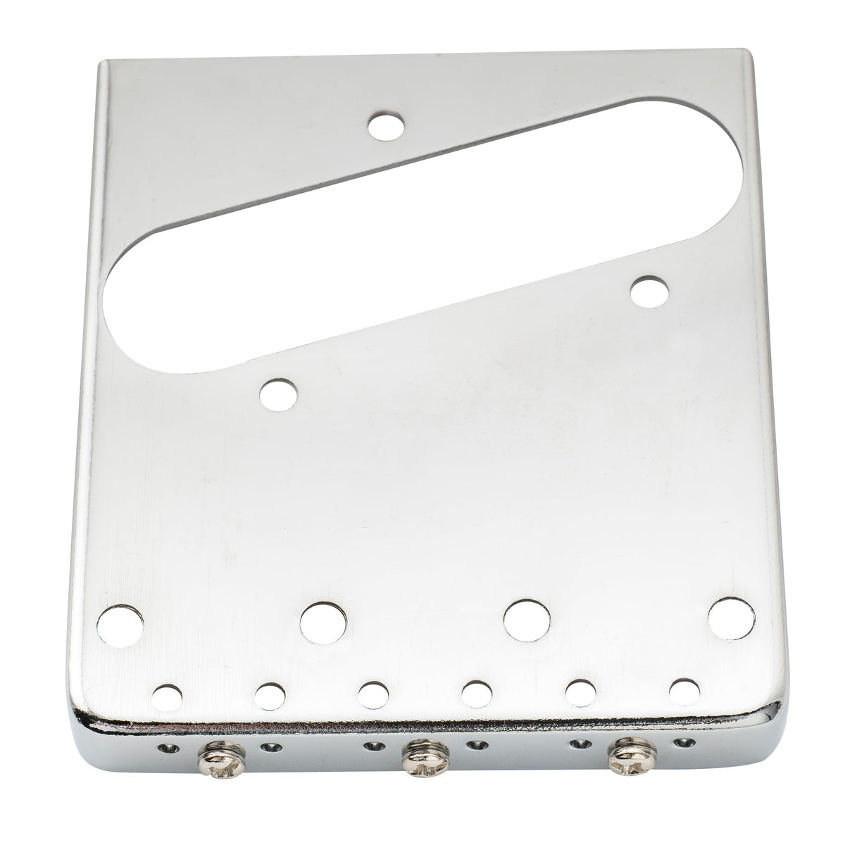 Wilkinson WTB 54mm(2-1/8 inch) Ashtray Brass Compensated 3-Saddle Guitar Bridge for Tele Style Guitar