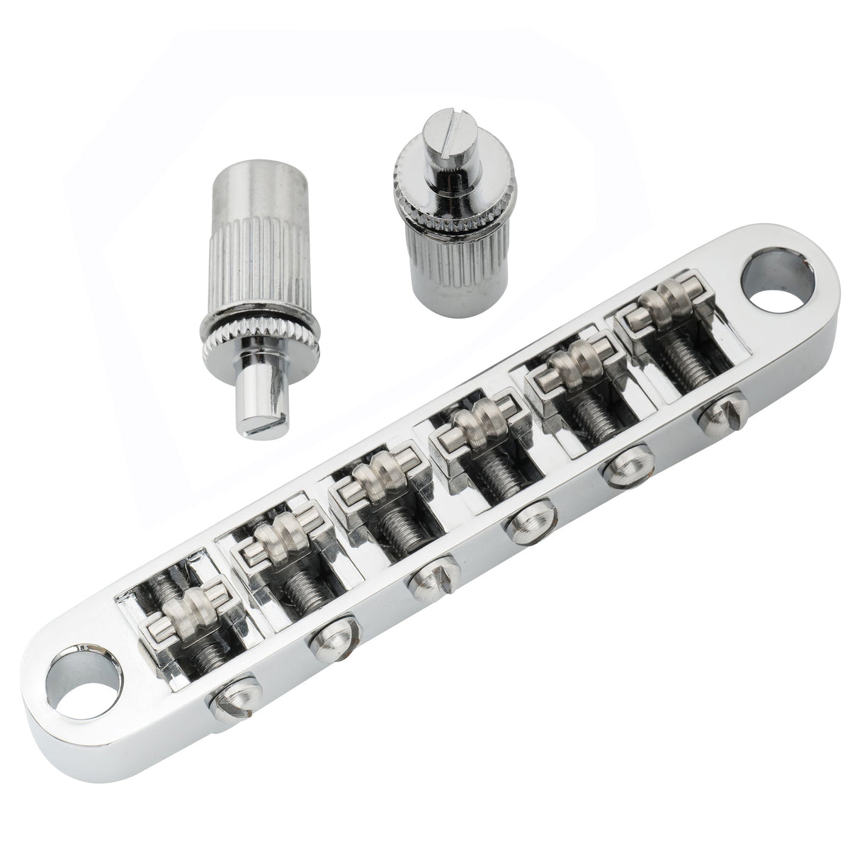 Musiclily Pro BM001 52mm(2-3/64 inch) Tune-O-Matic Guitar Bridge Roller Saddles Set for LP SG Style Electric Guitar