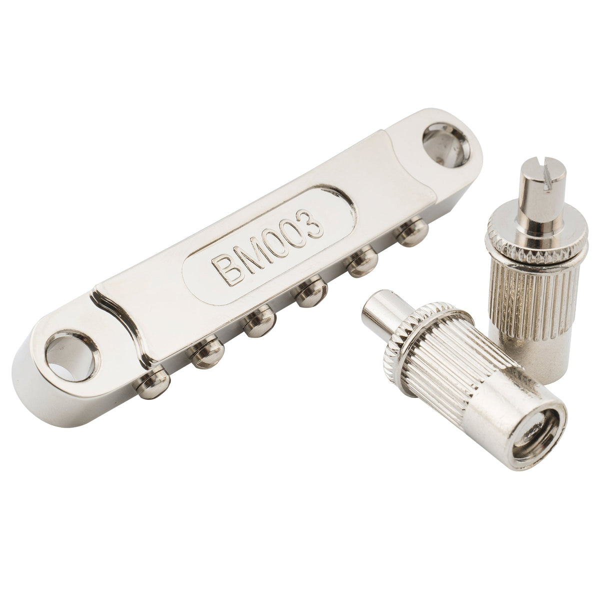 Musiclily Pro BM001 52mm(2-3/64 inch) Tune-O-Matic Guitar Bridge Roller Saddles Set for LP SG Style Electric Guitar