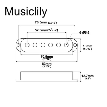 Musiclily Pro Plastic Guitar Single Coil Pickup Covers for USA/Mexico Strat