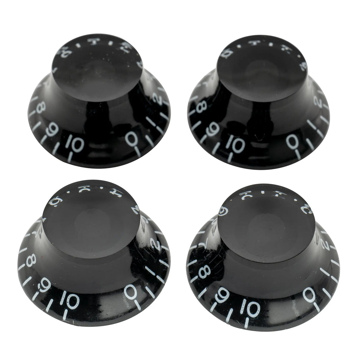 Musiclily Pro Metric Coarse 18-Spline Top Hat Bell Knobs Tone Volume Control Knobs for Epiphone LP SG Style Electric Guitar, Set of 4