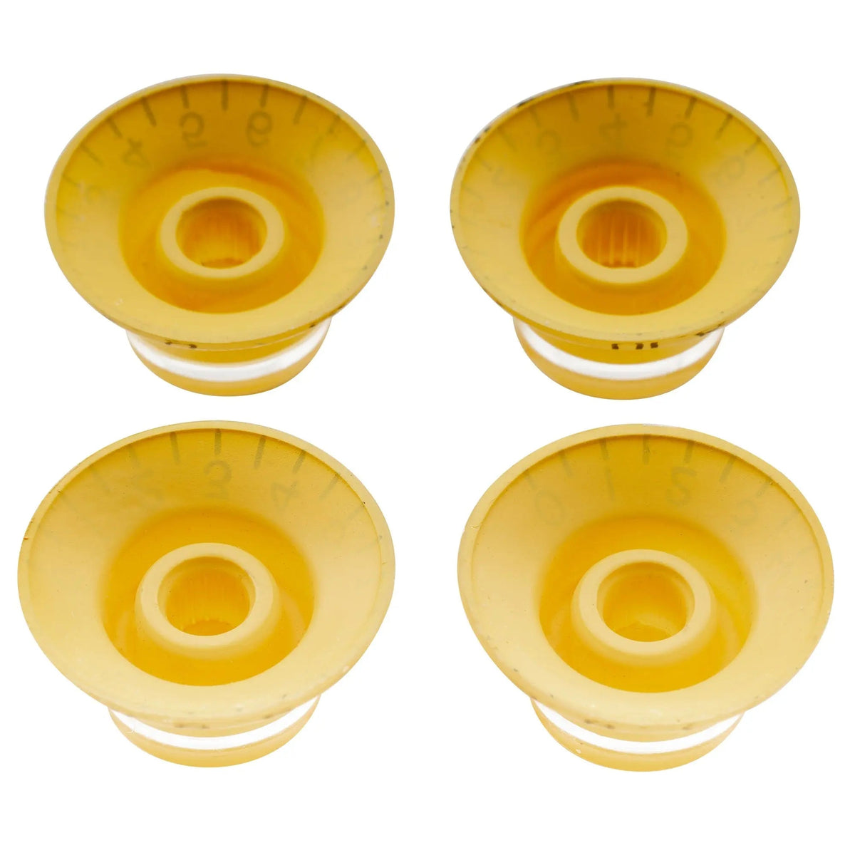 Musiclily Pro Metric Coarse 18-Spline Top Hat Bell Knobs Tone Volume Control Knobs for Epiphone LP SG Style Electric Guitar, Set of 4