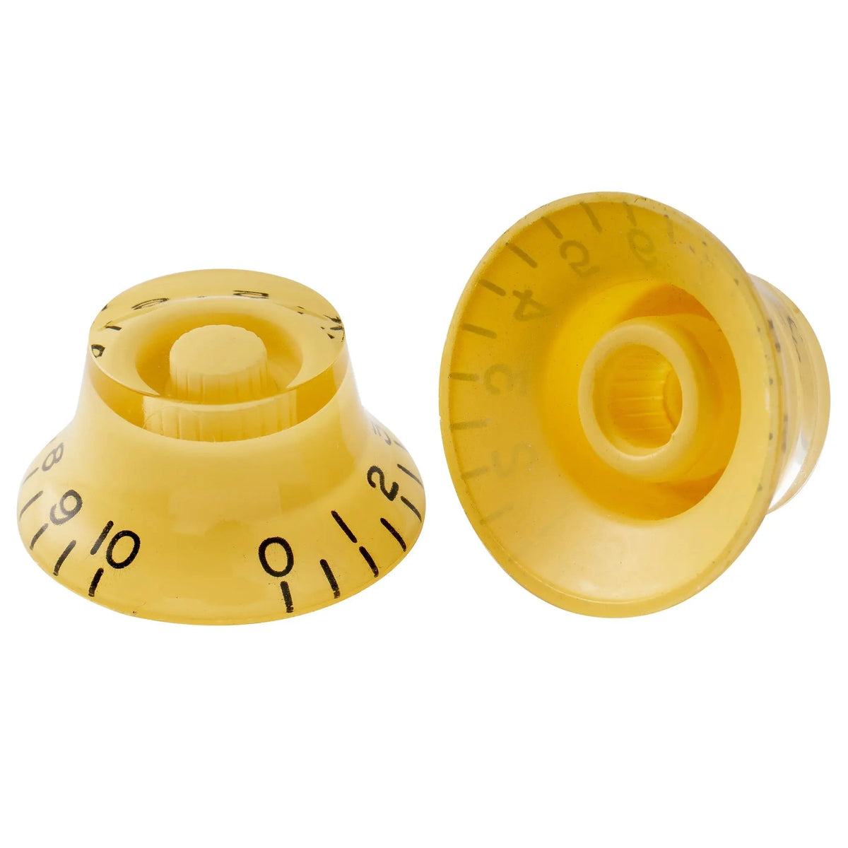 Musiclily Pro Metric Coarse 18-Spline Top Hat Bell Knobs Tone Volume Control Knobs for Epiphone LP SG Style Electric Guitar, Set of 4
