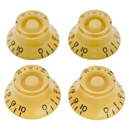 Musiclily Pro Metric Coarse 18-Spline Top Hat Bell Knobs Tone Volume Control Knobs for Epiphone LP SG Style Electric Guitar, Set of 4