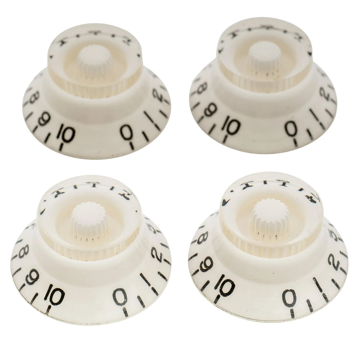 Musiclily Pro Metric Coarse 18-Spline Top Hat Bell Knobs Tone Volume Control Knobs for Epiphone LP SG Style Electric Guitar, Set of 4