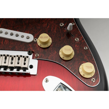 Musiclily Pro Metric Size 18 Splines 1 Volume 2 Tone Strat Style Knobs Set for Asia Import Guitar Bass Split Shaft Pots
