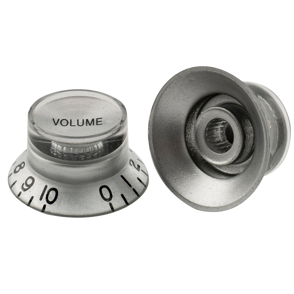 Musiclily Pro Metric Coarse 18-Spline Top Hat Bell Knobs Tone Volume Control Knobs for Epiphone LP SG Style Electric Guitar, Set of 2T2V