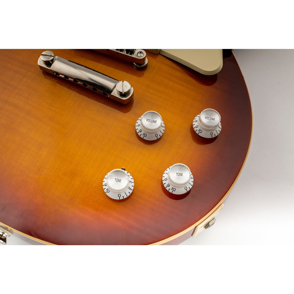Musiclily Pro Metric Coarse 18-Spline Top Hat Bell Knobs Tone Volume Control Knobs for Epiphone LP SG Style Electric Guitar, Set of 2T2V