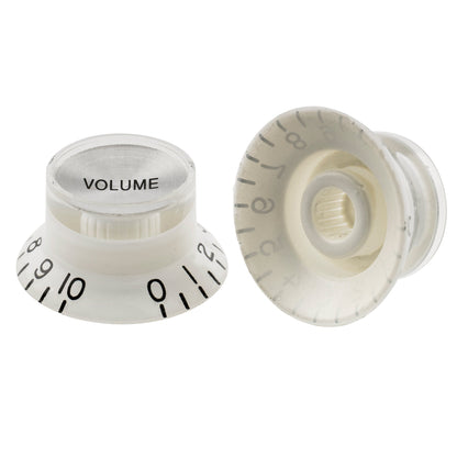 Musiclily Pro Metric Coarse 18-Spline Top Hat Bell Knobs Tone Volume Control Knobs for Epiphone LP SG Style Electric Guitar, Set of 2T2V