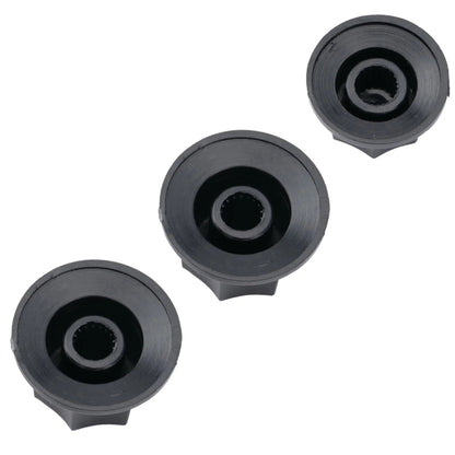 Musiclily Pro Metric Size 18 Splines Jazz Bass Knobs for Asia Import Bass Split Shaft Pots, Set of 3