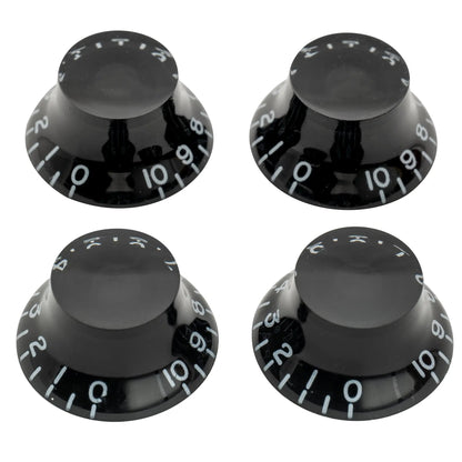 Musiclily Pro Left Handed Metric Coarse 18-Spline Top Hat Bell Knobs Tone Volume Control Knobs for Epiphone LP SG Style Electric Guitar, Set of 4