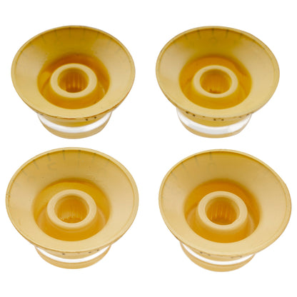 Musiclily Pro Left Handed Metric Coarse 18-Spline Top Hat Bell Knobs Tone Volume Control Knobs for Epiphone LP SG Style Electric Guitar, Set of 4