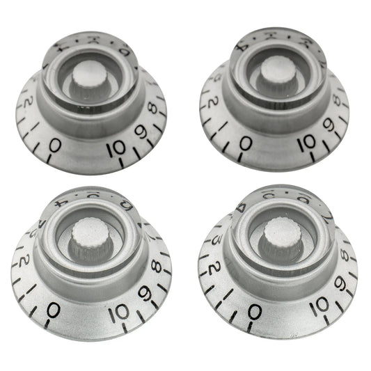 Musiclily Pro Left Handed Metric Coarse 18-Spline Top Hat Bell Knobs Tone Volume Control Knobs for Epiphone LP SG Style Electric Guitar, Set of 4