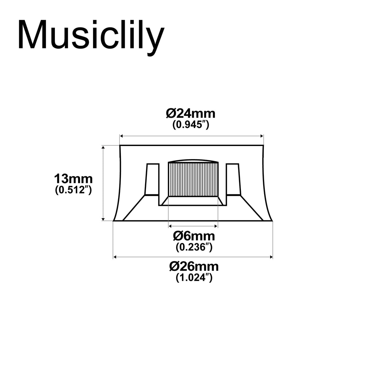 Musiclily Pro Metric Coarse 18-Spline Guitar Knobs Tone Volume Speed Control Knobs for Epiphone Les Paul SG Style Electric Guitar