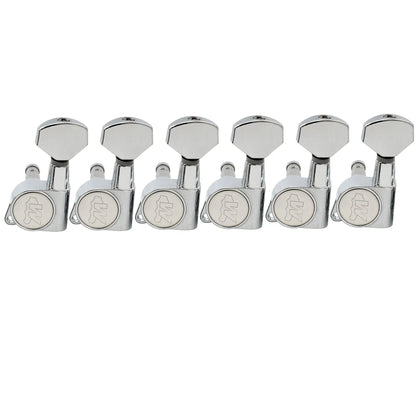 Wilkinson Left Handed 6-in-line E-Z-LOK Guitar Tuners Tuning Pegs Keys Machine Heads Set for Fender Strat/Tele Style Electric Guitar